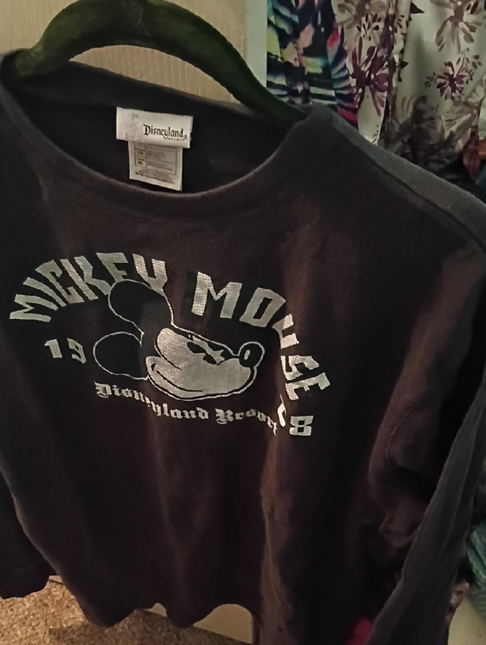 Disney Mickey Mouse Dark Grey Sweatshirt with Silver Graphic